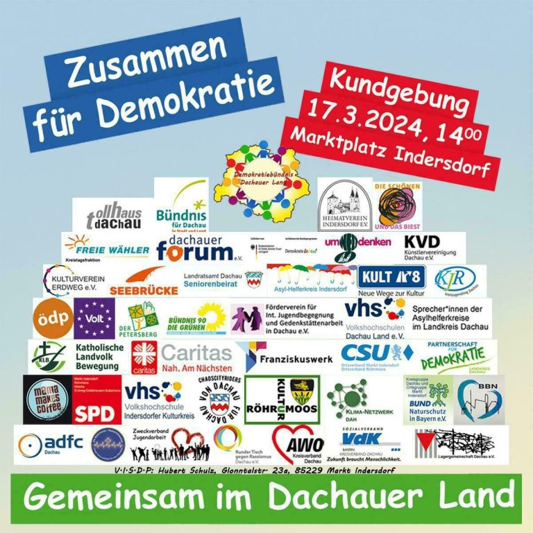 Kundgebung „Zusammen für Demokratie“ am  17. März 2024